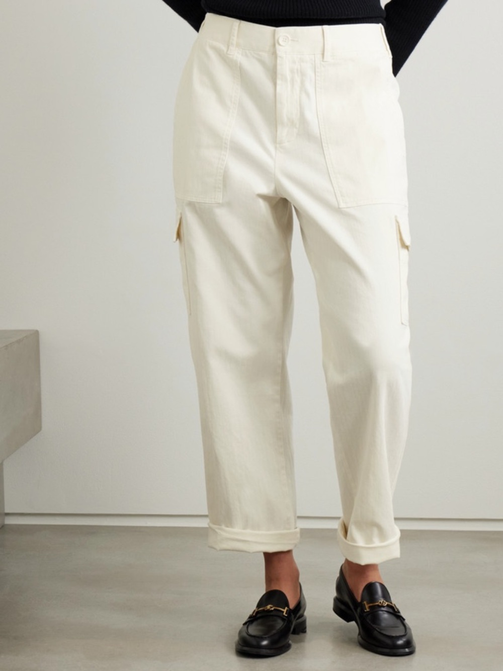 James Perse Herringbone Cotton-blend Cargo Pants